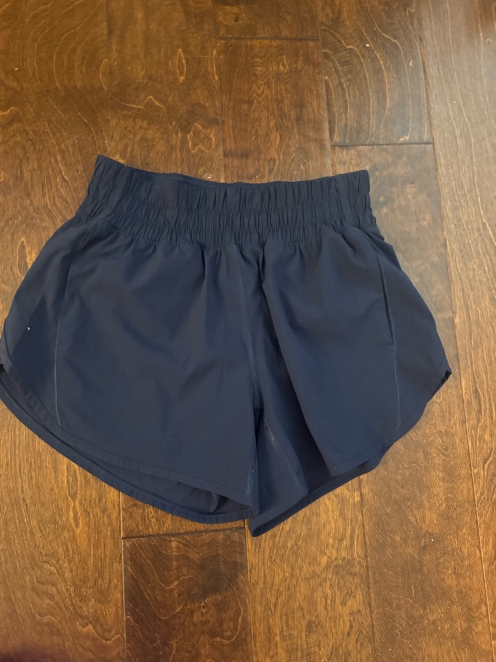 Women's Navy Athletic Shorts with Elastic Waistband